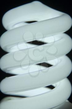Royalty Free Photo of a Closeup of an Energy Efficient Light Bulb