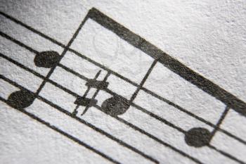 Royalty Free Photo of a Closeup of Musical Notes
