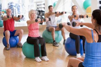 Royalty Free Photo of People in a Gym Class