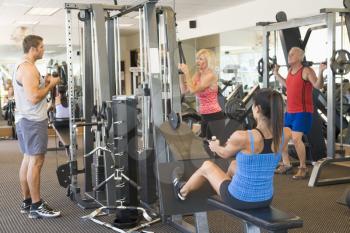 Royalty Free Photo of a Group at the Gym