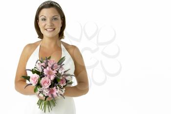 Royalty Free Photo of a Bride With Flowers