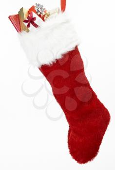 Royalty Free Photo of a Filled Christmas Stocking