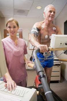 Royalty Free Photo of a Man Having a Cardio Test