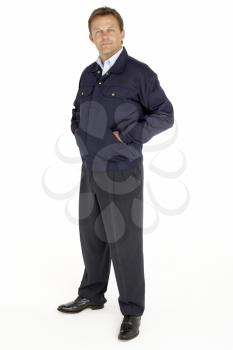 Royalty Free Photo of a Courier in Uniform