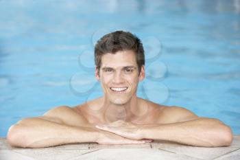 Royalty Free Photo of a Man in a Swimming Pool