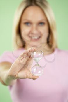 Royalty Free Photo of a Woman With an Hourglass