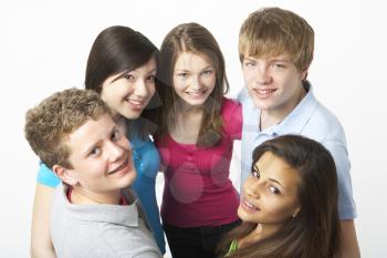 Royalty Free Photo of a Group of Teens in a Circle