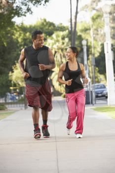 Royalty Free Photo of a Couple Jogging