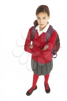 Royalty Free Photo of a Girl With a Backpack