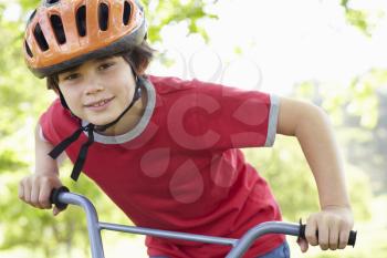 Boy riding bike