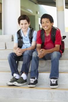 Pre teen boys at school
