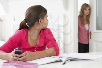 Mother Catches Daughter Using Phone When Meant To Be Studying