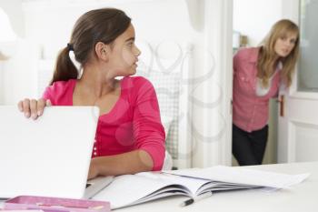 Mother Catches Daughter Using Laptop When Meant To Be Studying