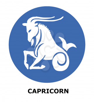 Royalty Free Clipart Image of a Capricorn Symbol