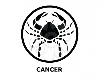 Royalty Free Clipart Image of a Cancer Symbol