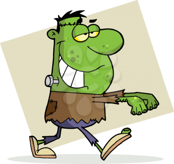 Royalty Free Clipart Image of a Frankenstein Monster