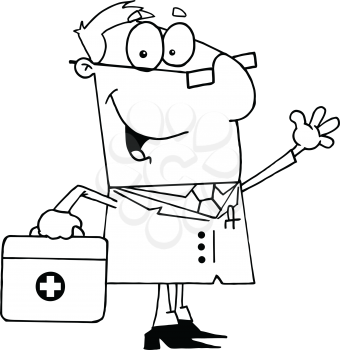 Royalty Free Clipart Image of a Doctor
