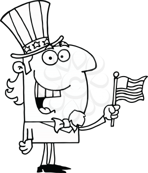 Royalty Free Clipart Image of Uncle Sam