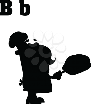 Royalty Free Clipart Image of B is for Baker