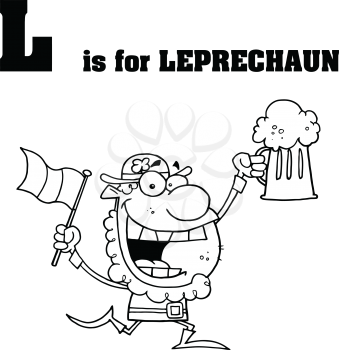 Royalty Free Clipart Image of L is for Leprechaun