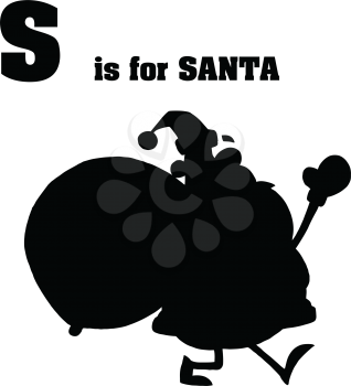 Royalty Free Clipart Image of S is for Santa