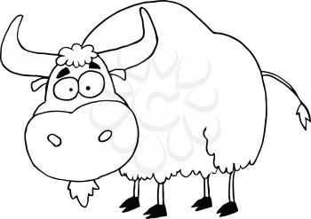 Royalty Free Clipart Image of a Yak