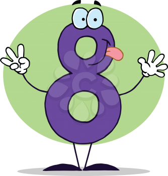 Royalty Free Clipart Image of the Number 8