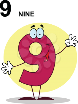 Royalty Free Clipart Image of a Nine