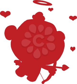 Royalty Free Clipart Image of a Cute Cupid