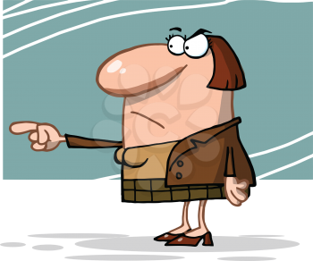 Royalty Free Clipart Image of an Angry Woman