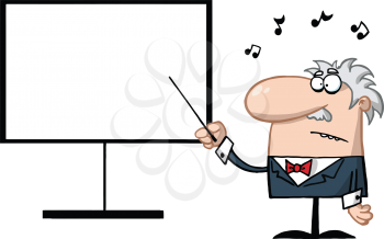 Royalty Free Clipart Image of a Music Teacher