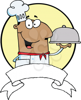 Royalty Free Clipart Image of an African American Chef