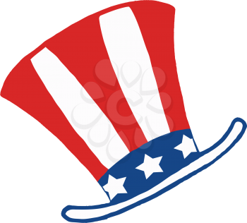 Royalty Free Clipart Image of Uncle Sam's Hat