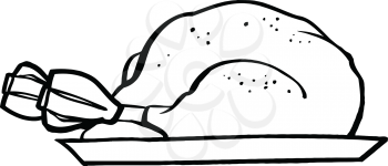 Royalty Free Clipart Image of a Turkey Roast
