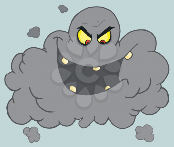 Royalty Free Clipart Image of a Grey Cloud