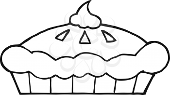 Royalty Free Clipart Image of a Covered Pie