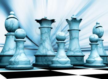 Royalty Free Clipart Image of a Chess Board