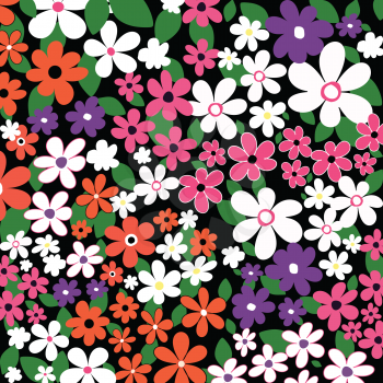 Background of many flowers