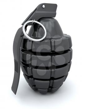3D render of a traditional hand grenade