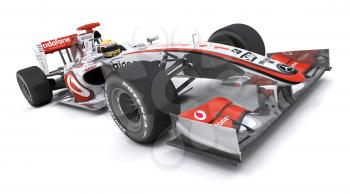 3D render of a Formula one car