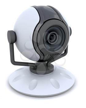 3D Web cam isolated over a white background