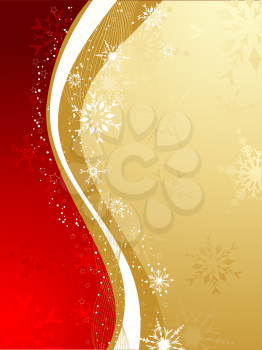 Abstract Christmas background with snowflakes and stars