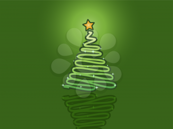 Scribble Christmas tree background