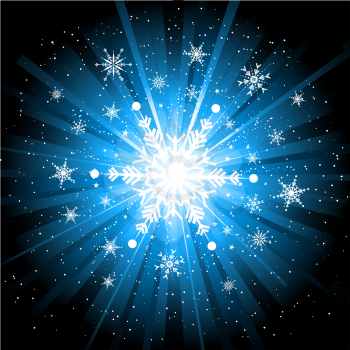 Christmas background of snowflakes and stars 