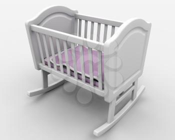 Rocking crib for new born baby girl