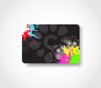Gift card with abstract grunge design