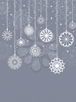 Decorative Christmas background with snowflake design