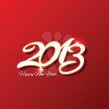 Decorative background with the words Happy New Year and 2013
