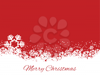 Merry Christmas background with decorative snowflakes 