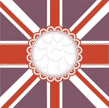 Union Jack themed background with space for text